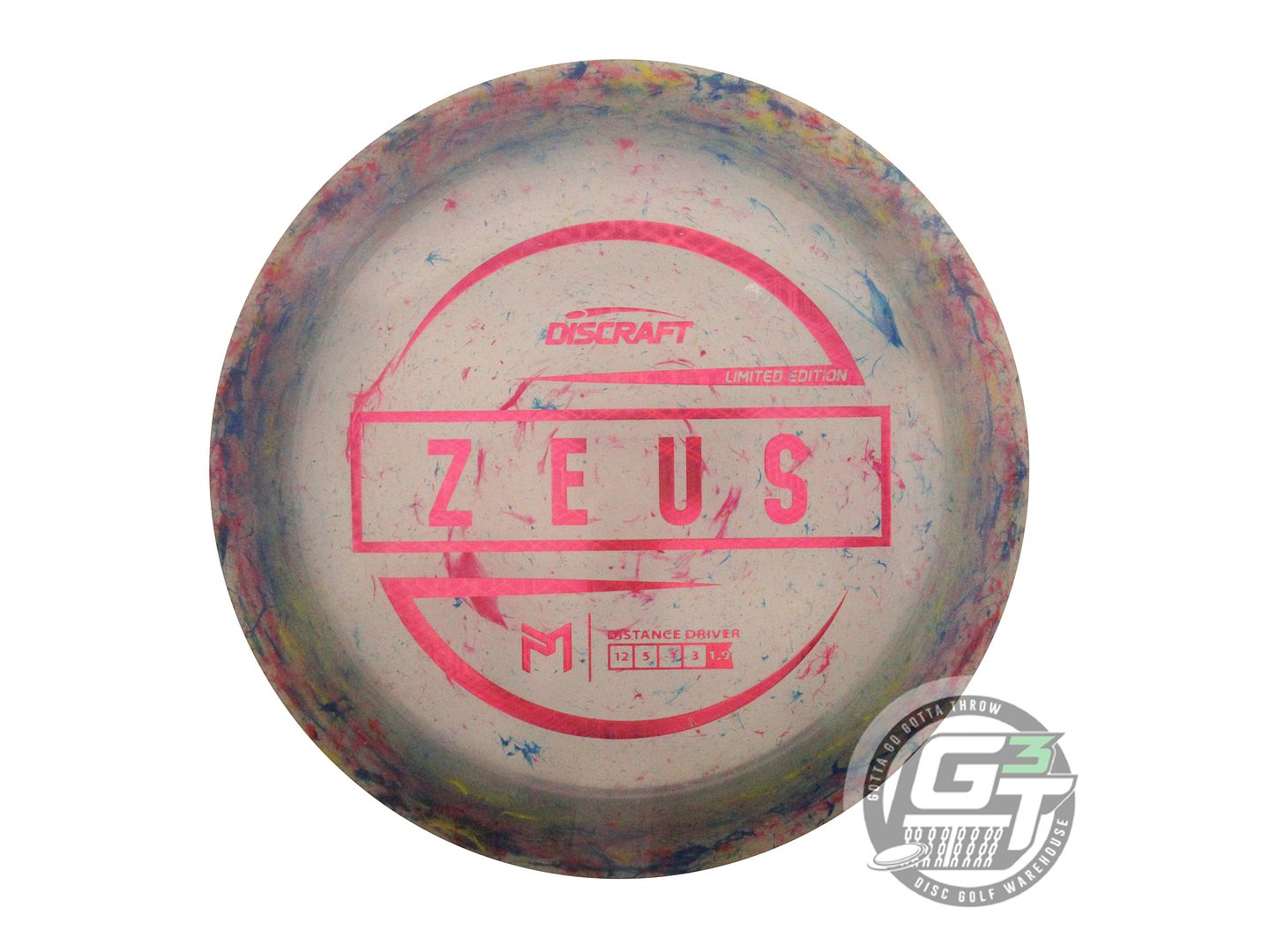 USED Discraft [McBETH] Jawbreaker Z FLX Zeus 176g Pink Tron Foil Driver Disc