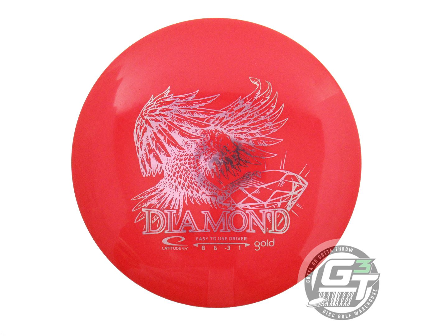 USED Latitude 64 Gold Diamond 154g Red Pink Foil Fairway Driver Golf Disc