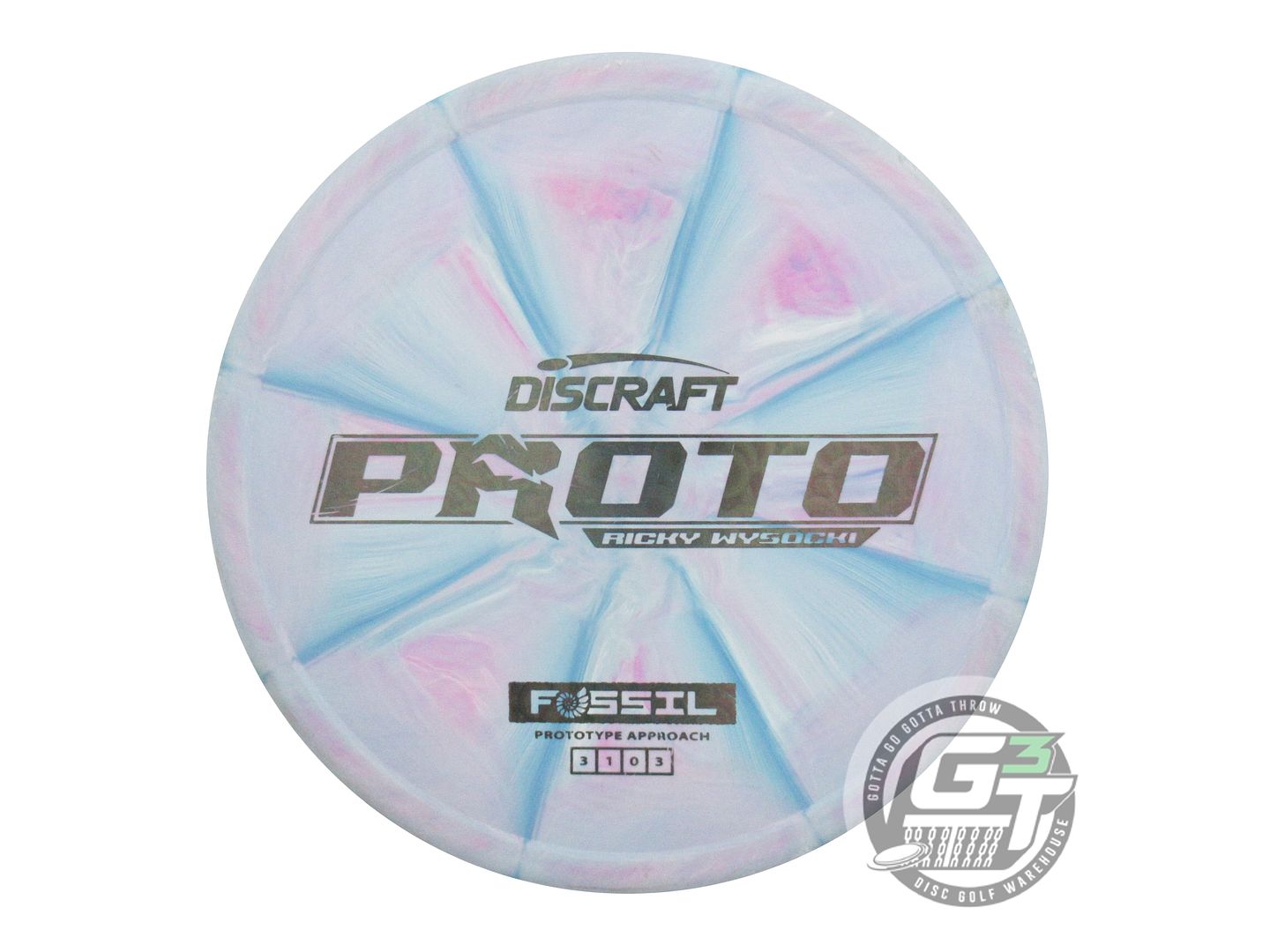 USED Discraft [WYSOCKI] PROTO ESP Fossil 174g Lilac-Teal Putter Golf Disc