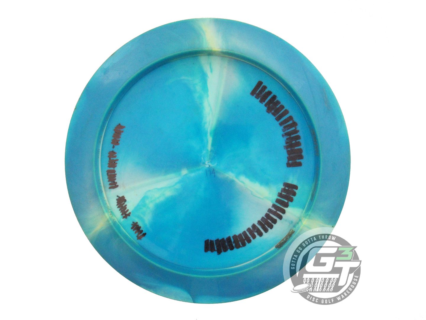 USED Discraft [ADERHOLD] Swirl ESP Nuke 174g Teal-Lime Distance Driver Golf Disc