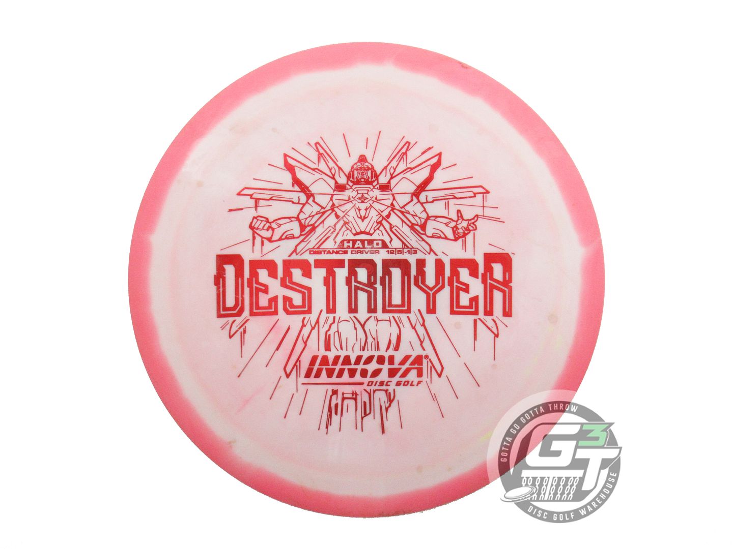 USED Innova Halo Star Destroyer 167g Pink-White Distance Driver Golf Disc