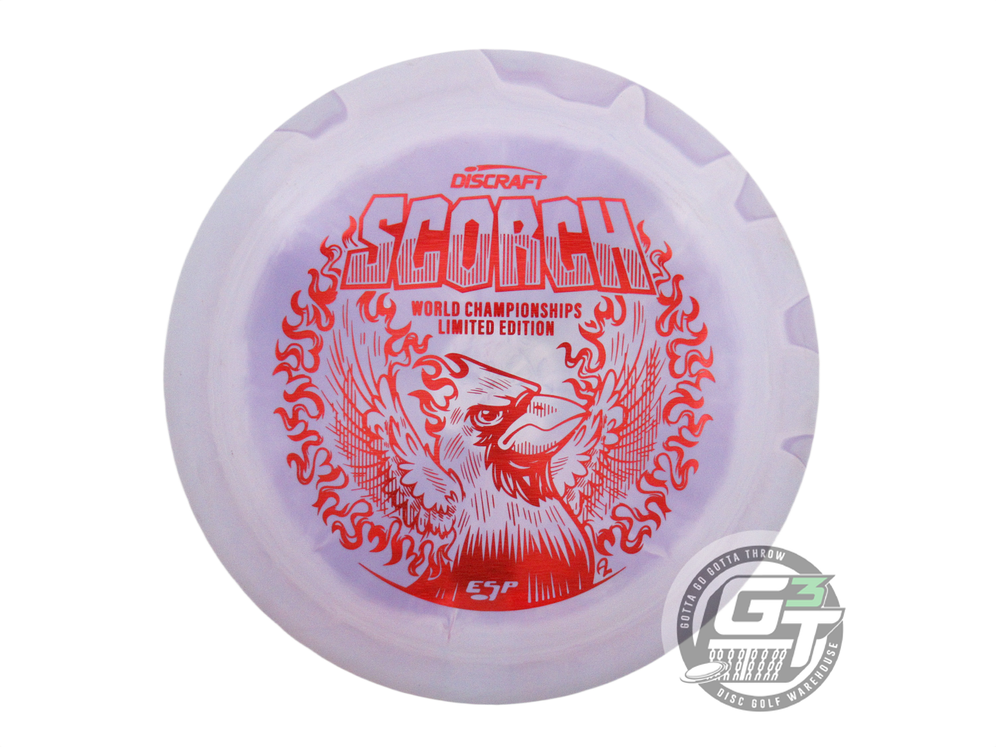 USED Discraft [WORLDS] ESP Scorch 168g Purple Red Foil Distance Driver Golf Disc