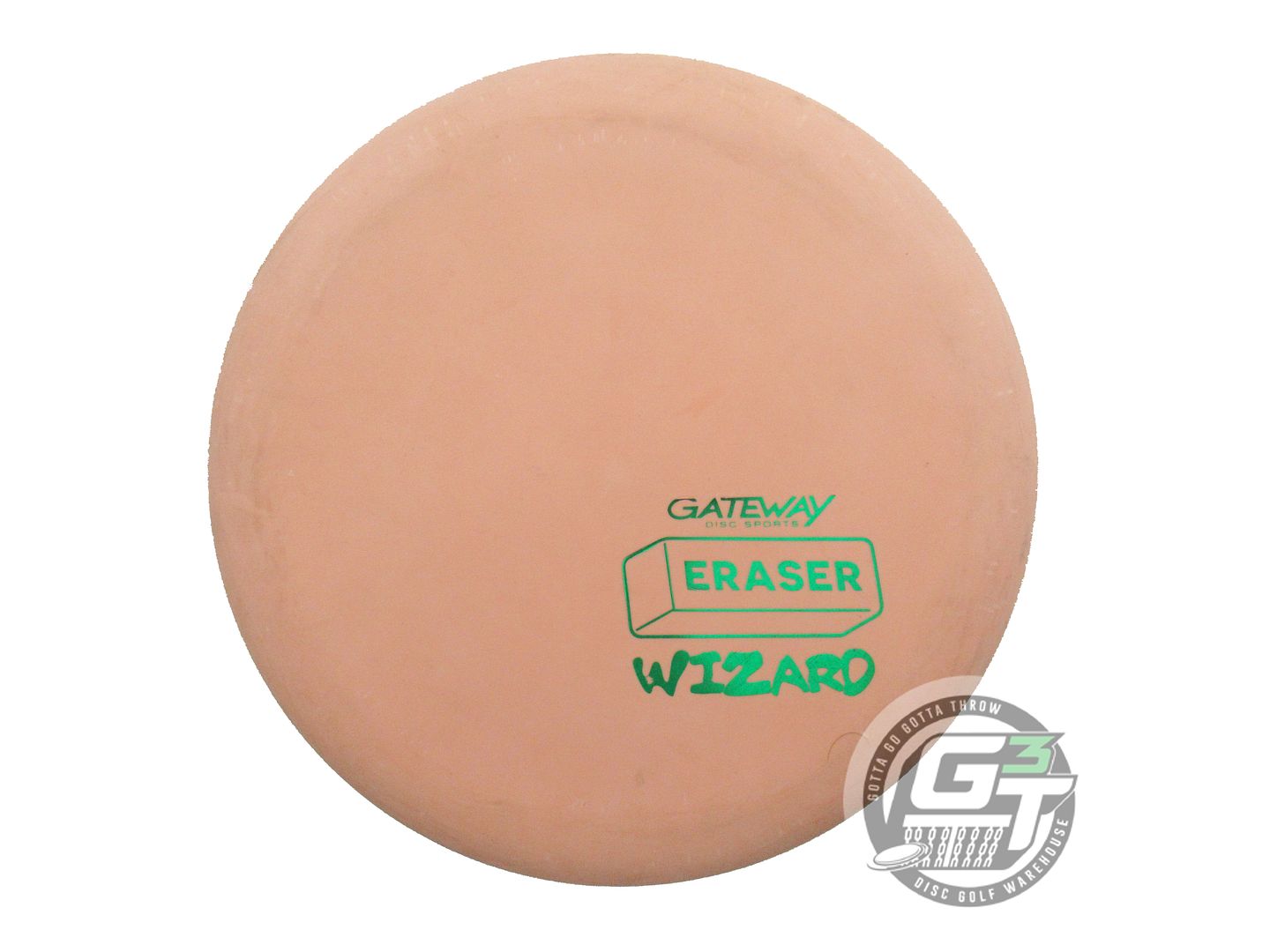 USED Gateway X-OUT Eraser Wizard 174g Peach Green Foil Putter Golf Disc