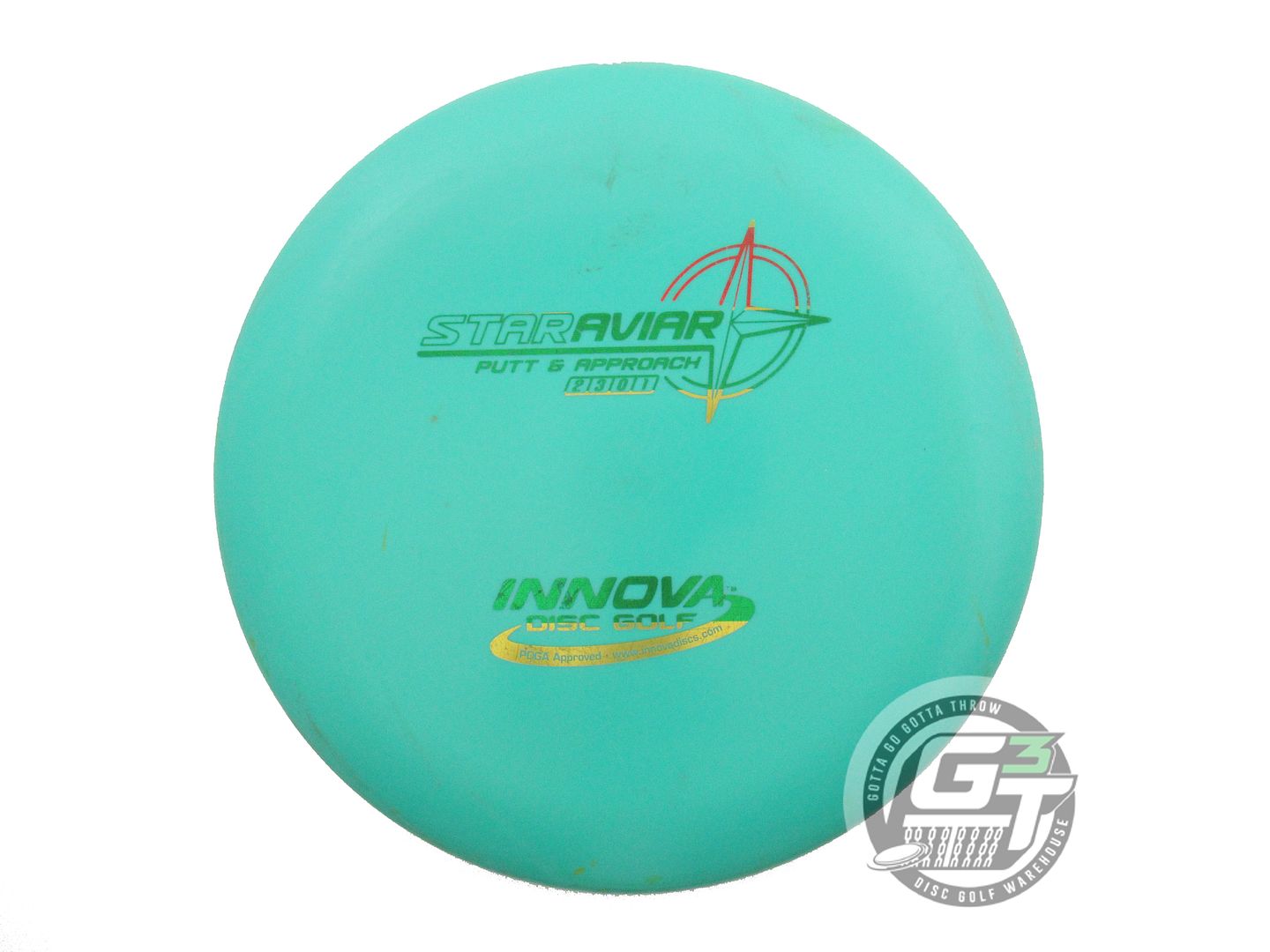 USED Innova Star Aviar 174g Seafoam Rasta Foil Putter Golf Disc