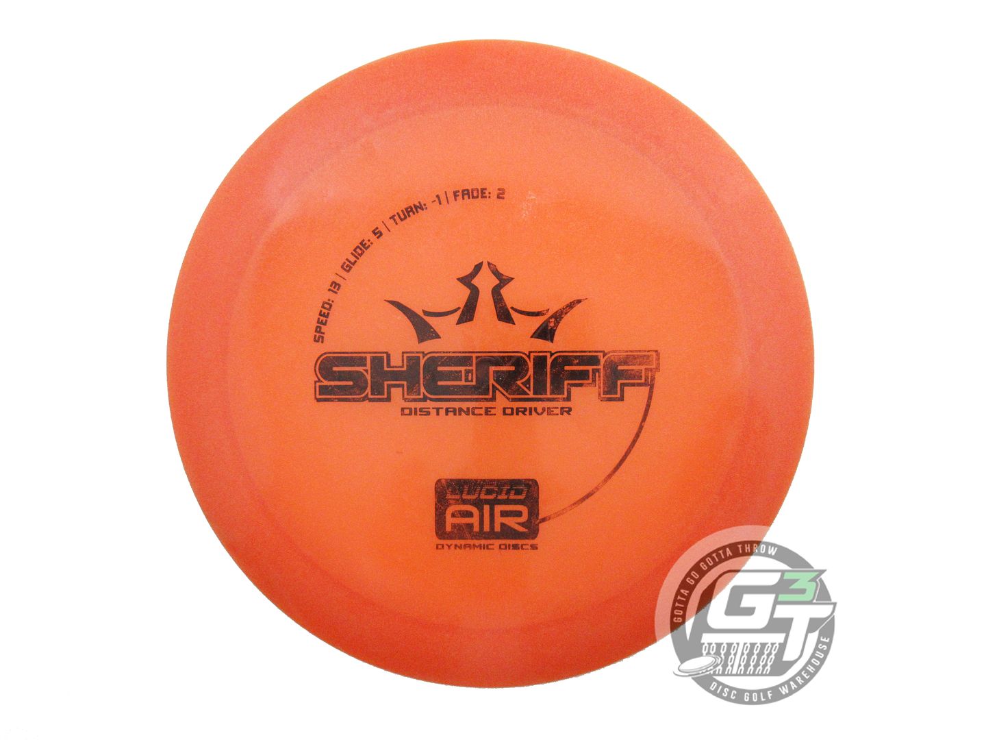 USED Dynamic Discs Lucid AIR Sheriff 165g Orange Black Stamp Driver Disc