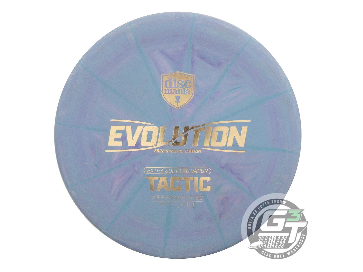 USED DiscMania EXO Extra Soft Tactic 176g` Teal Gold Foil Putter Golf Disc