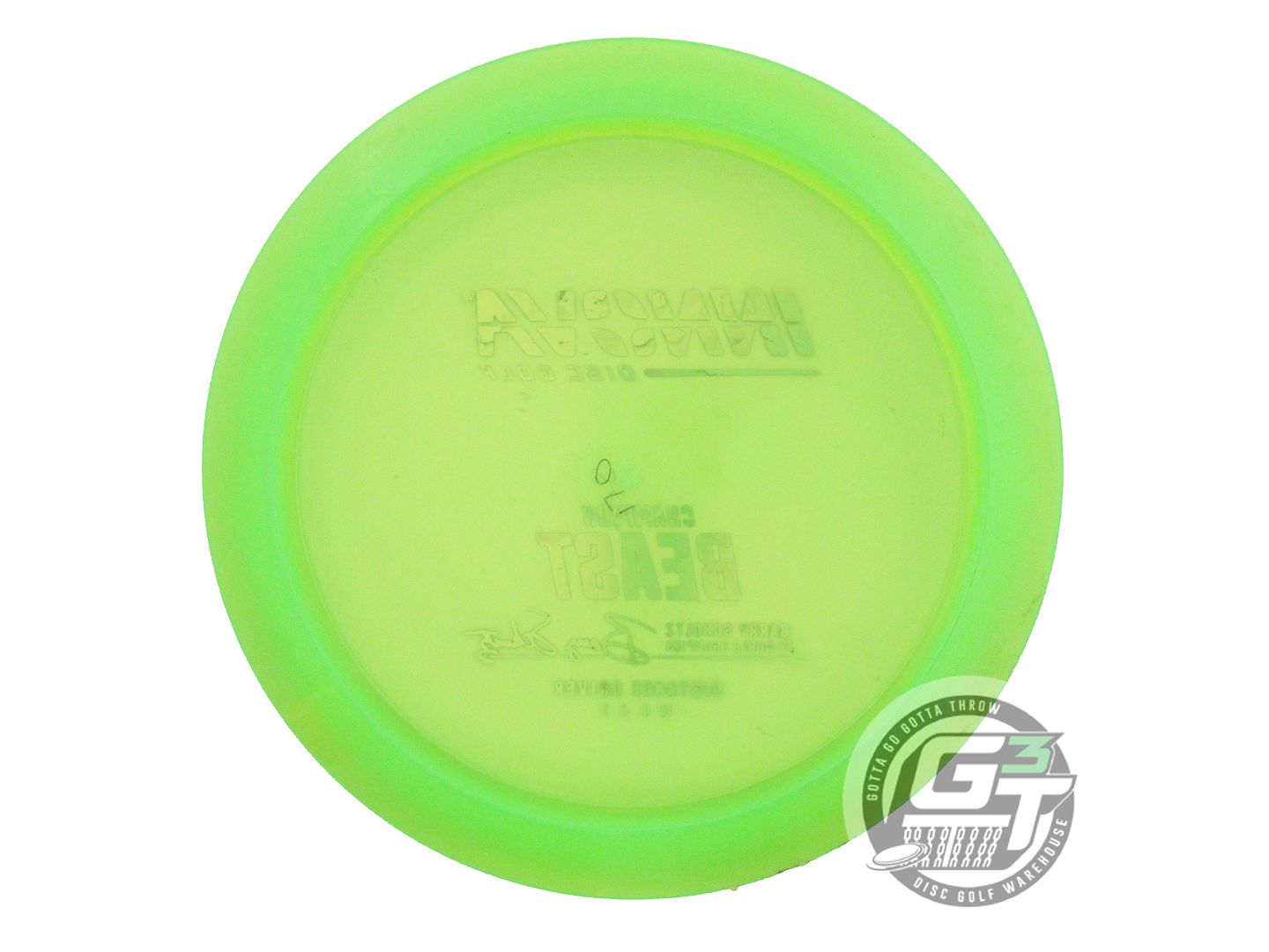 USED Innova Champion Beast 170g Lime Black Stamp Distance Driver Golf Disc