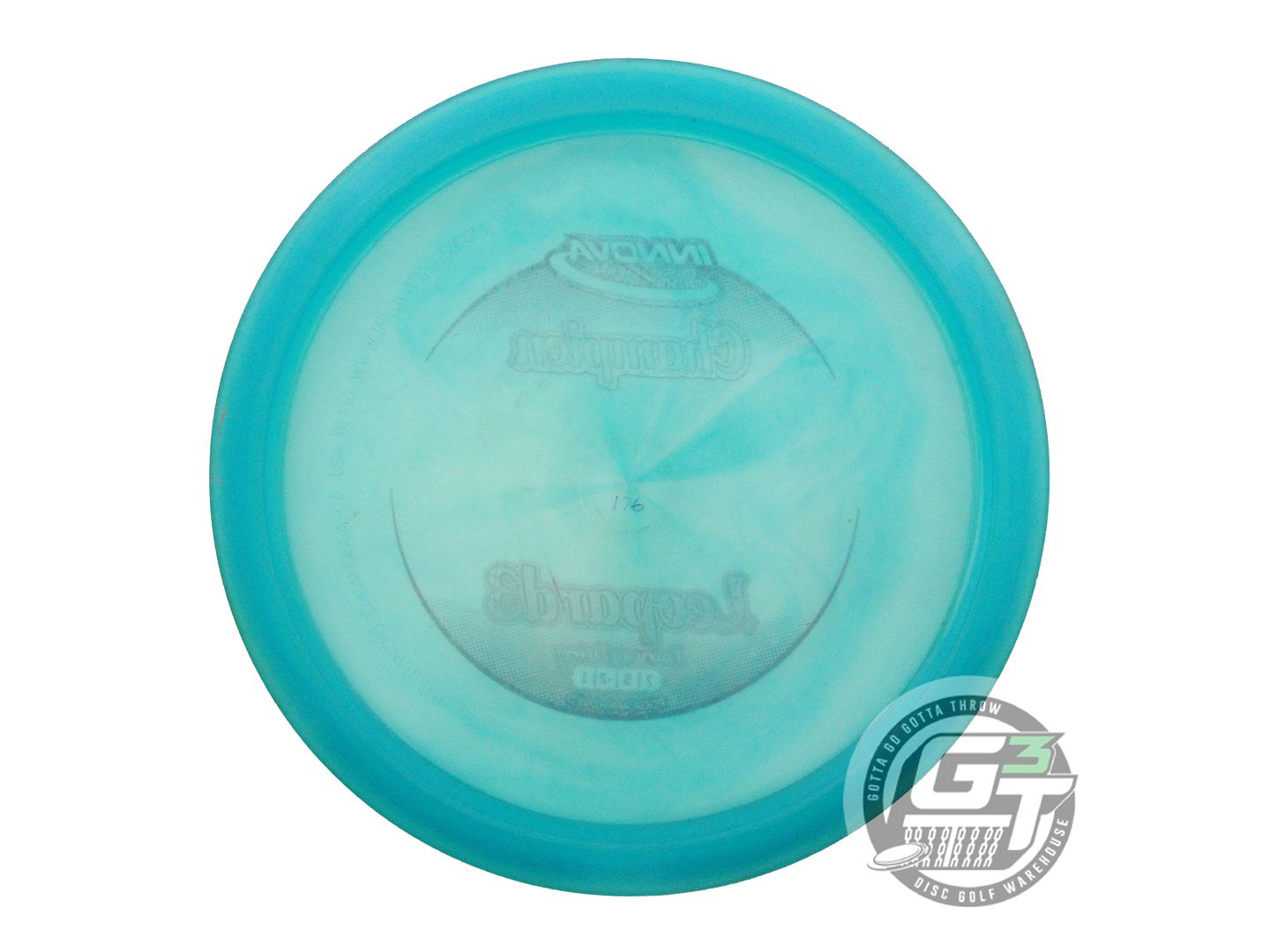 USED Innova Champion Leopard3 176g Teal Red Glitter Foil Fairway Driver Disc