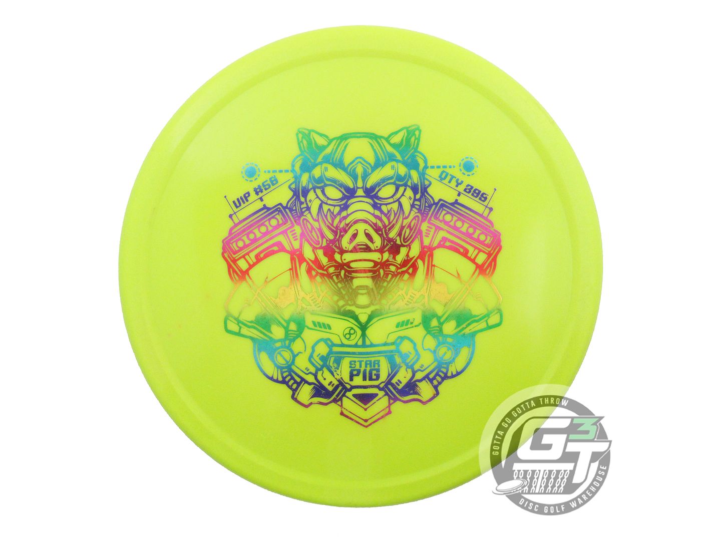 USED Innova Star Pig 175g Yellow Rainbow Foil VIP SERIES Putter Golf Disc