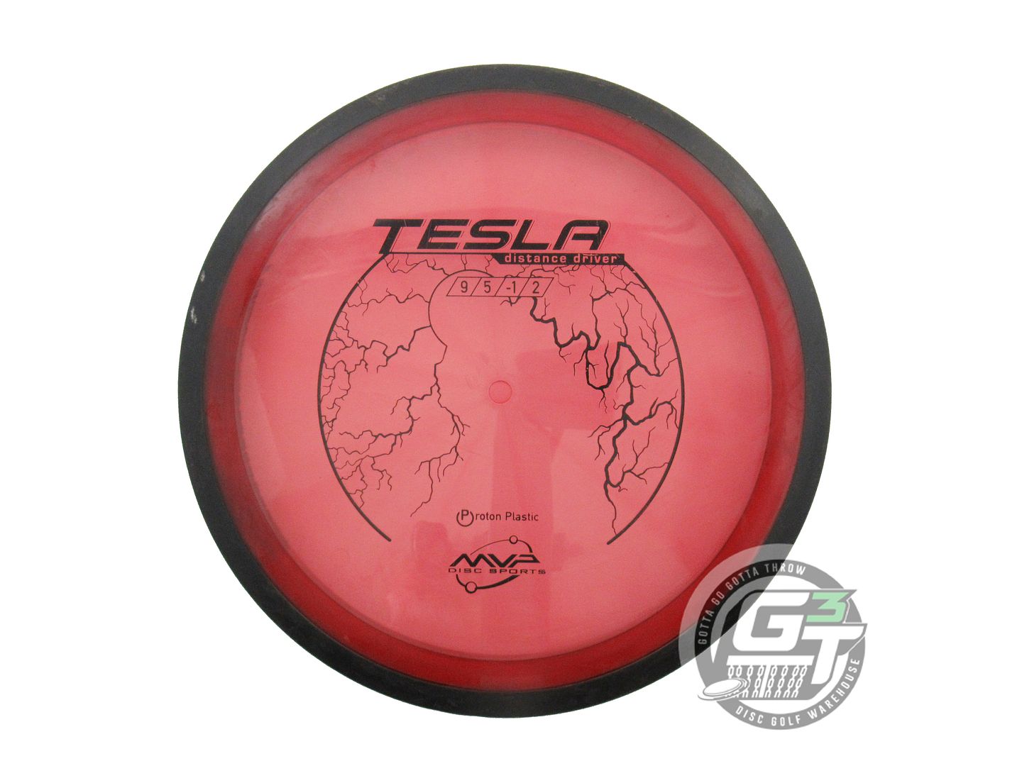 USED MVP Disc Sports Proton Tesla 173g Red Distance Driver Golf Disc
