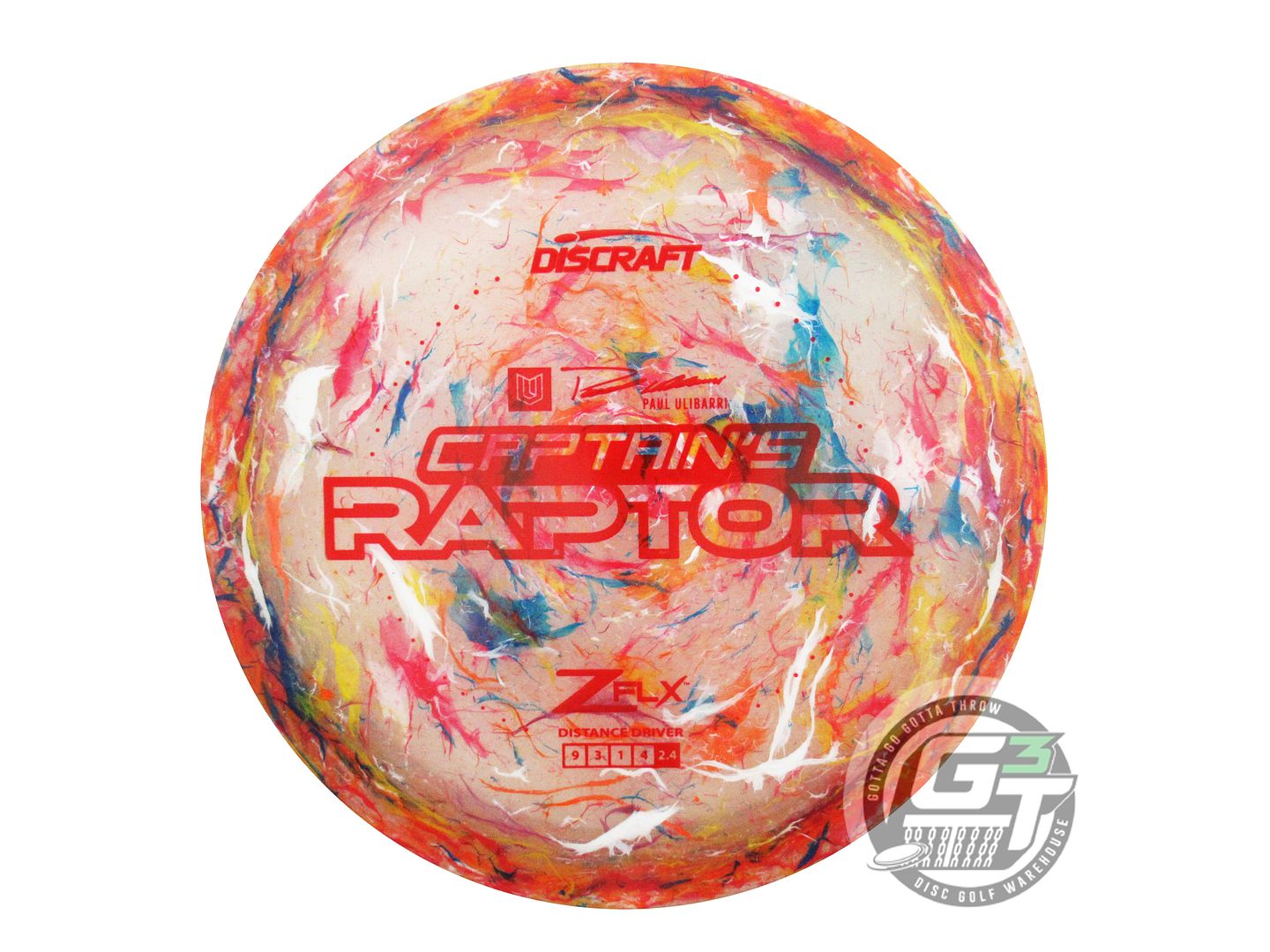 NOS Discraft CAPTAIN'S Jawbreaker Z FLX Raptor 175g Red Stamp Driver Golf Disc