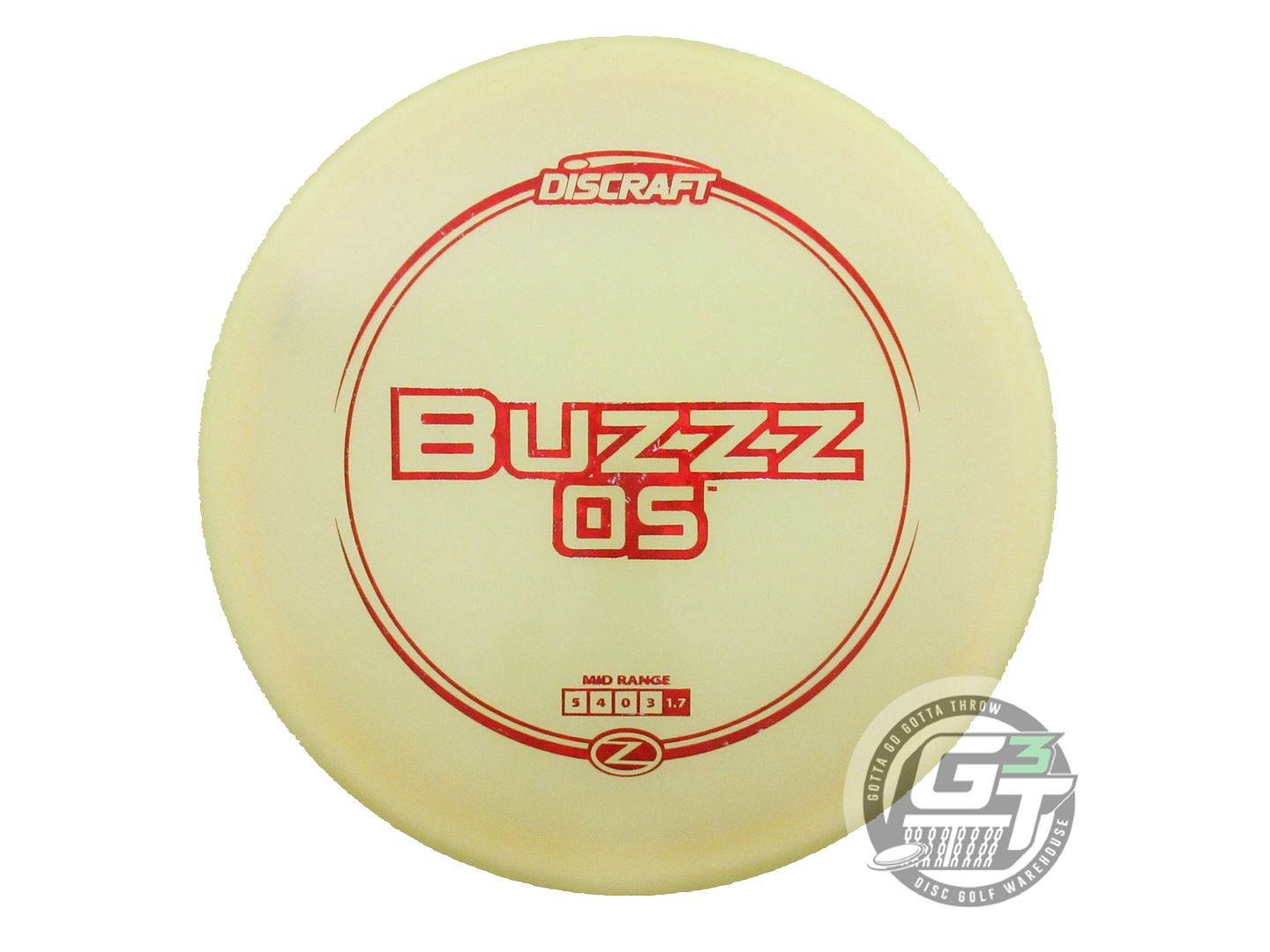 USED Discraft Z Buzzz OS 179g Yellow Red Shatter Foil Midrange Golf Disc