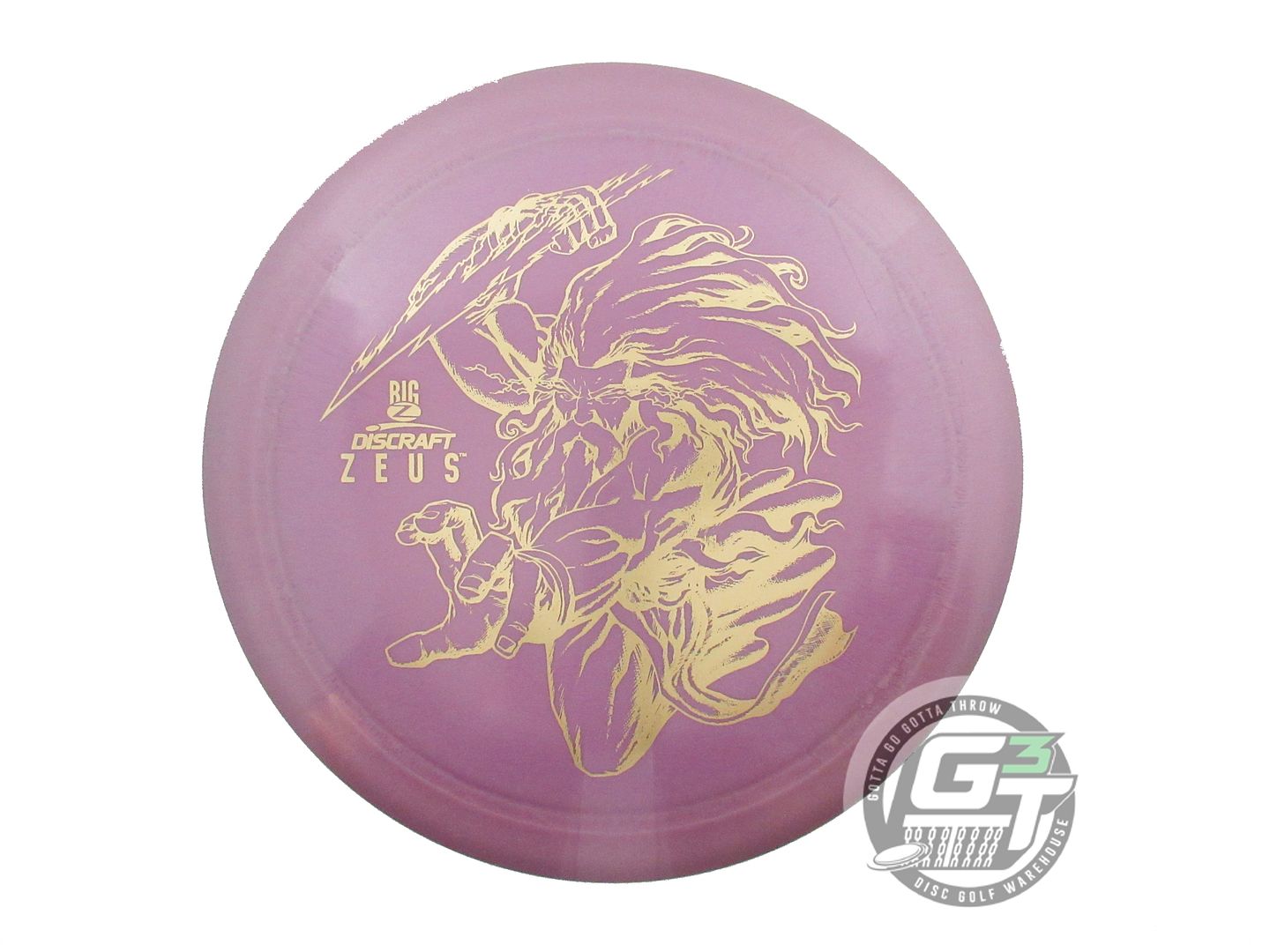 USED Discraft Big Z Zeus 174g Purple Gold Foil Distance Driver Golf Disc