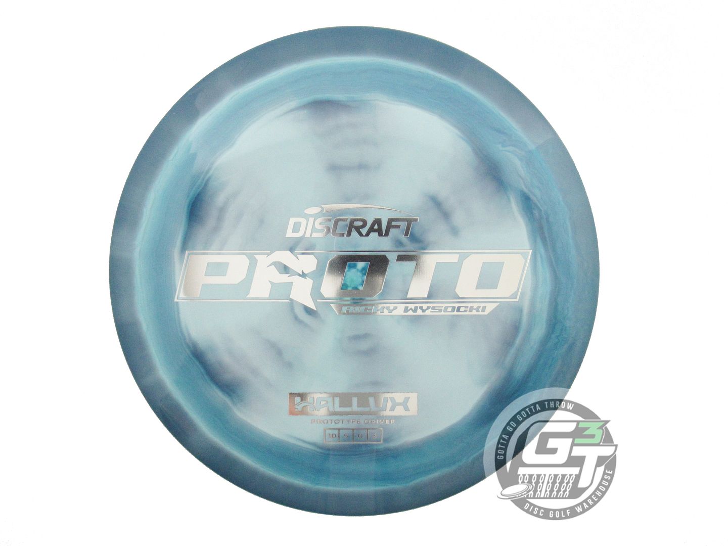 USED Discraft [WYSOCKI] PROTO ESP Hallux 171g Blue-Teal Silver Foil Driver Disc