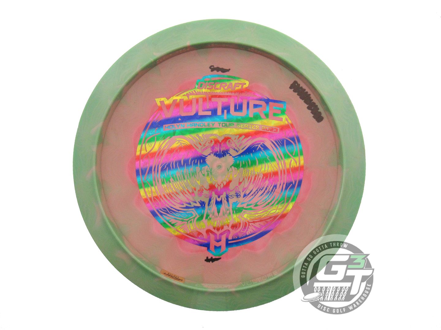 USED Discraft [HANDLEY] Swirl ESP Vulture 175g Olive-Pink Driver Golf Disc