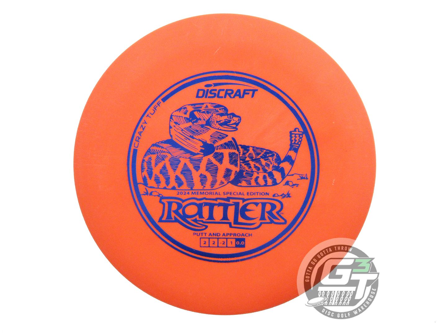 USED Discraft Pro D Rattler 175g Orange Blue Foil Putter Golf Disc