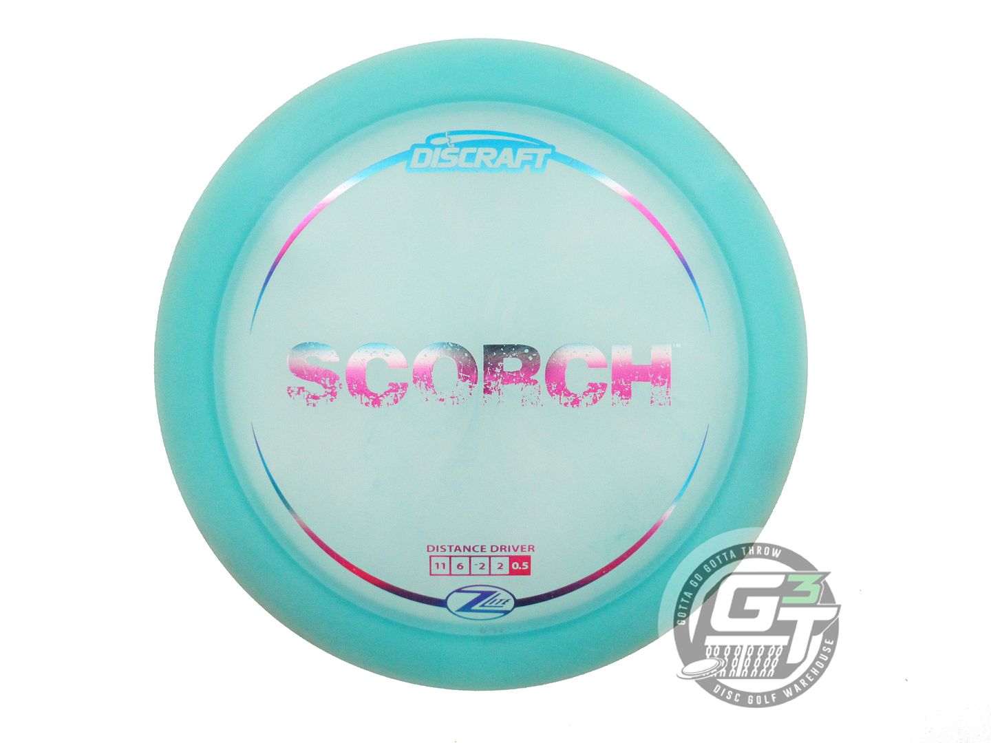 USED Discraft Z Lite Scorch 160g Aqua Miami Foil Distance Driver Golf Disc