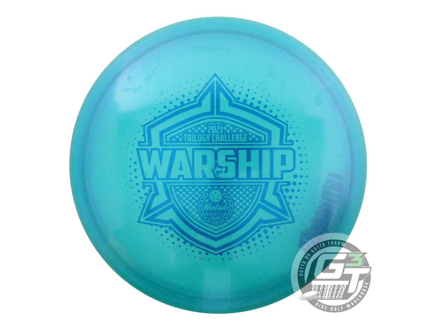 USED Westside Discs VIP Warship 171g Teal Blue Foil Midrange Golf Disc