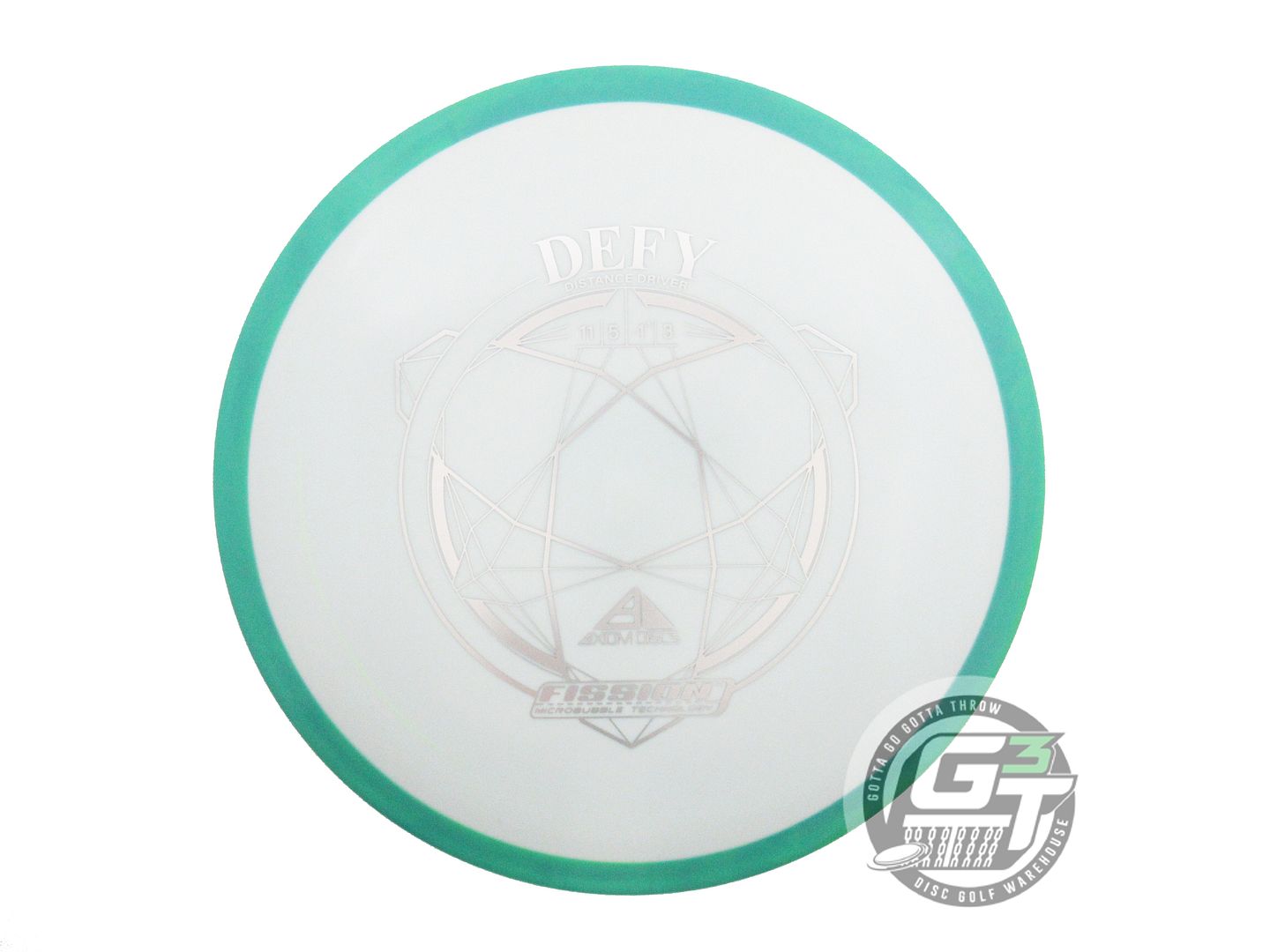 NOS Axiom Discs Fission Defy 162g White Seafoam Rim Distance Driver Golf Disc