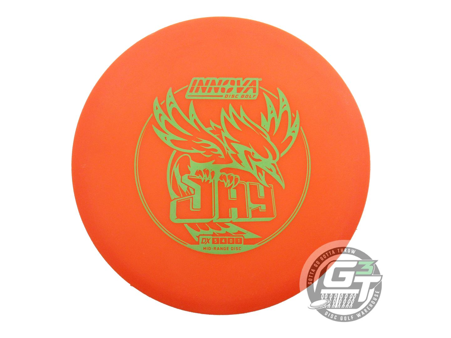 USED Innova DX Jay 144g Orange Lime Stamp Midrange Golf Disc