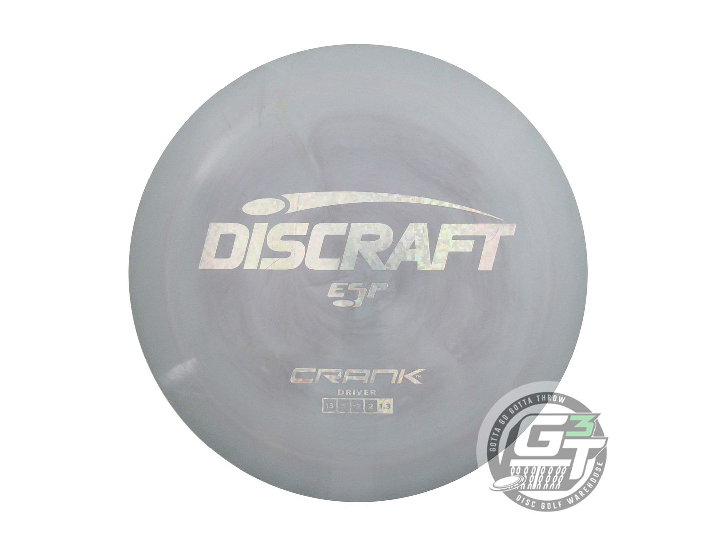 USED Discraft ESP Crank 174g Gray Silver Pixel Foil Distance Driver Golf Disc