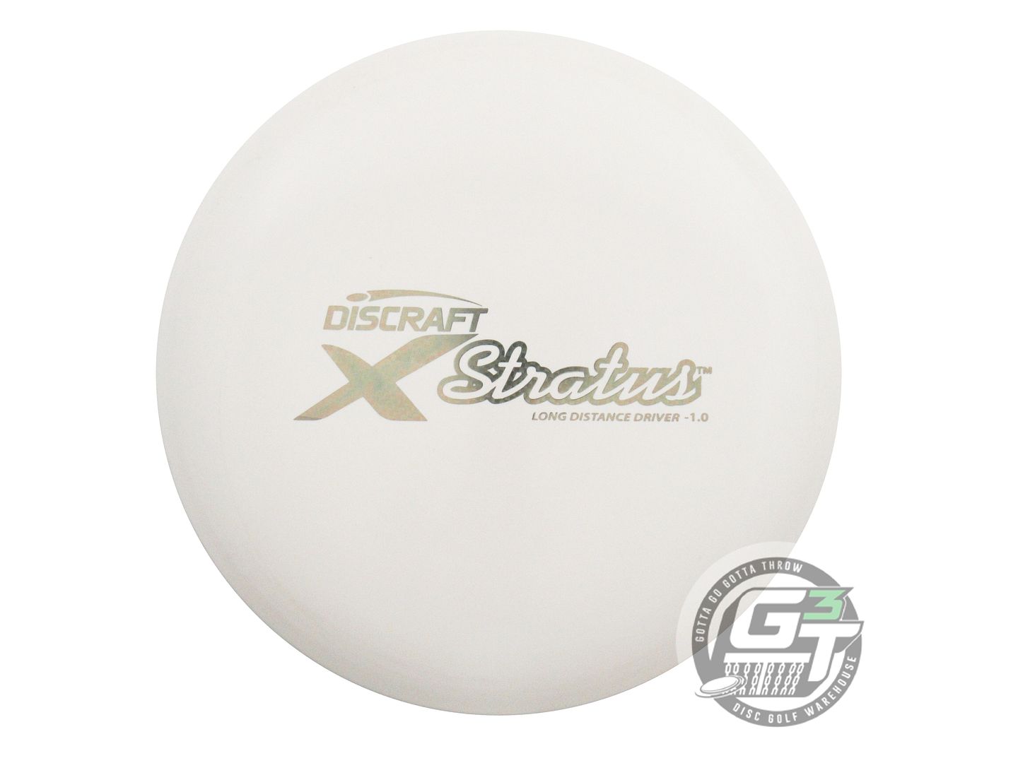 USED Discraft X Stratus 168g White Silver Weave Foil Fairway Driver Golf Disc