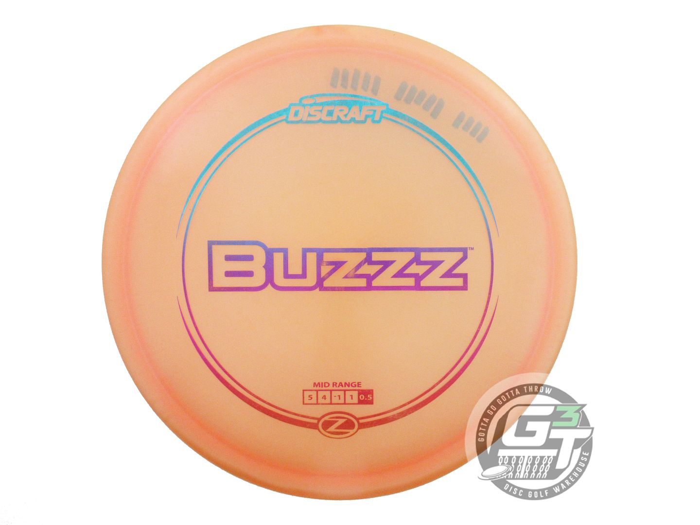 USED Discraft Z Buzzz 181g Peach Sunset Shatter Foil Midrange Golf Disc