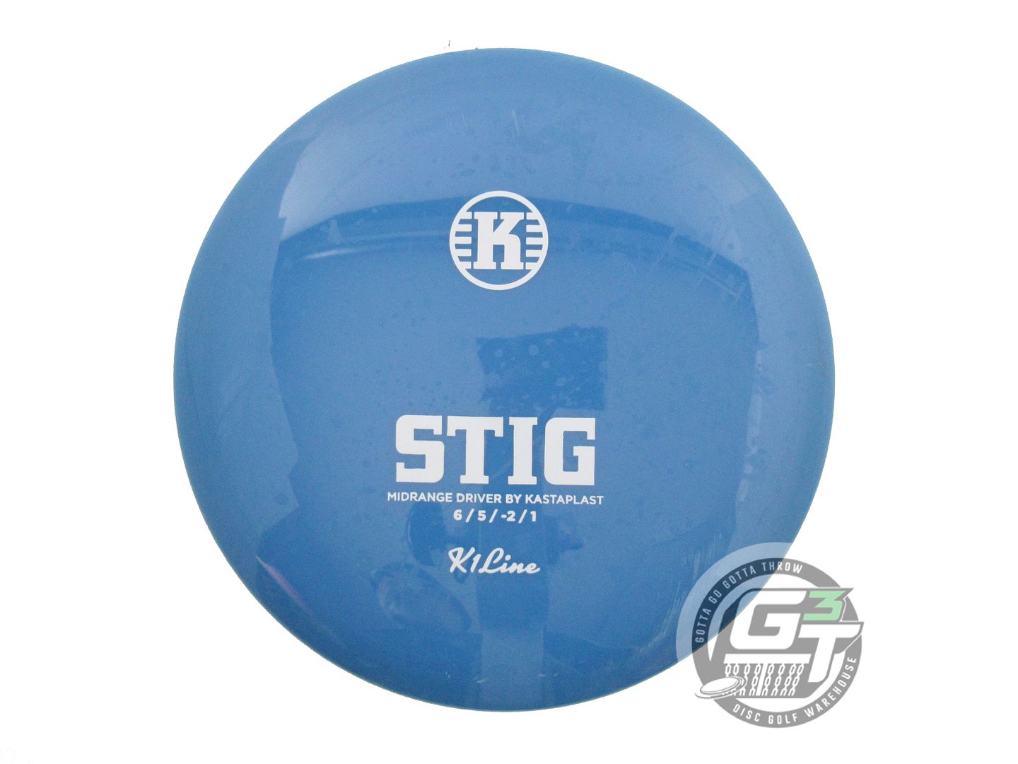 USED Kastaplast K1 Stig 174g Blue White Stamp Midrange Golf Disc