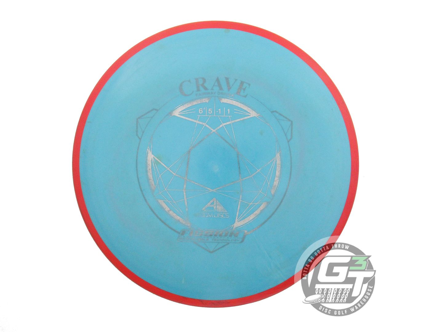USED Axiom Discs Fission Crave 164g Teal Red Rim Fairway Driver Golf Disc