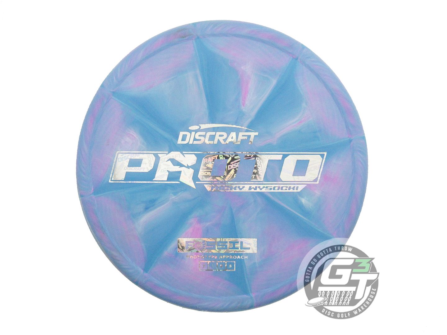 USED Discraft [WYSOCKI] PROTO ESP Fossil 174g Blue-Pink Putter Golf Disc