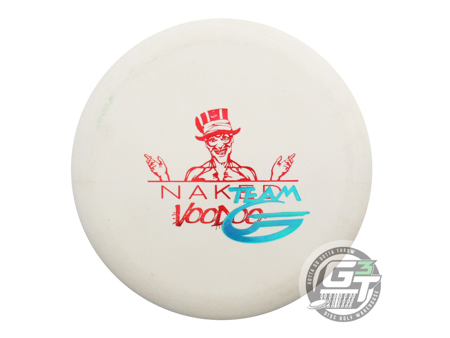 USED Gateway Naked Voodoo 176g White Red Foil TEAM A Putter Golf Disc
