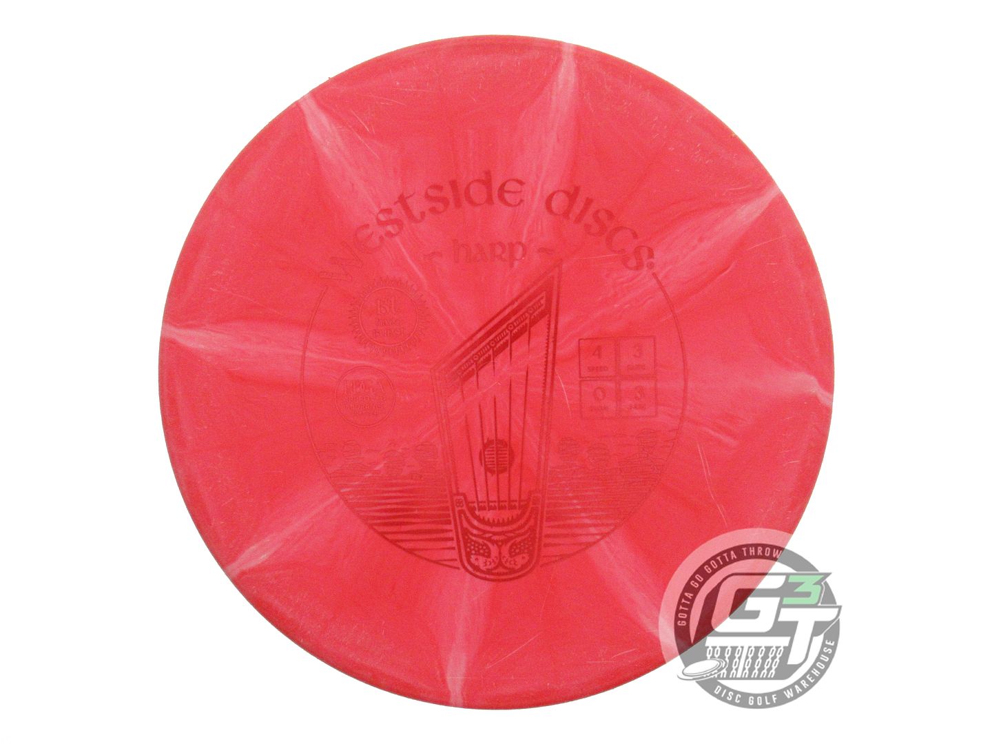 USED Westside Discs BT Hard Burst Harp 174g Red Red Foil Putter Golf Disc