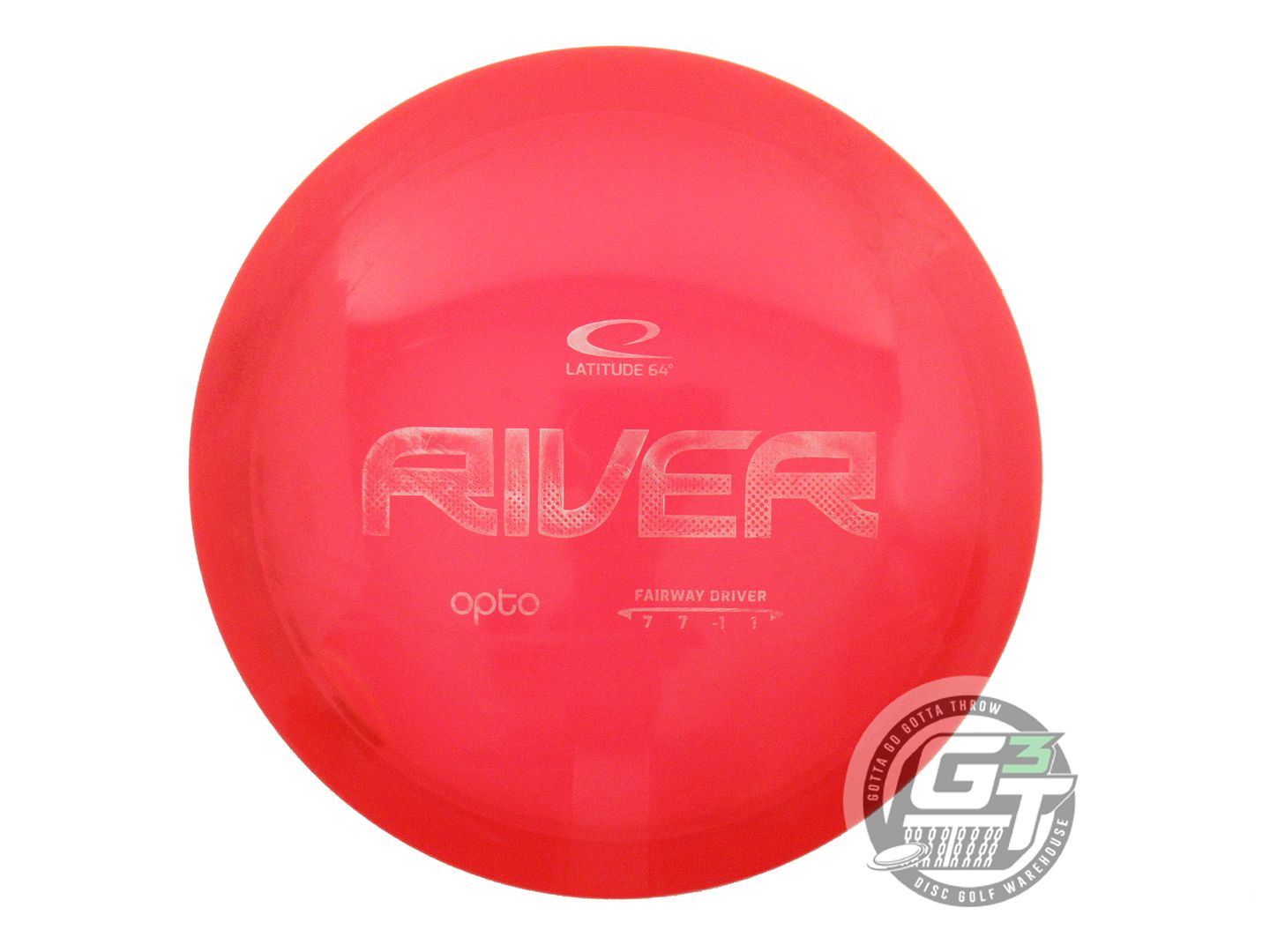 USED Latitude 64 Opto River 173g Red Silver Foil Fairway Driver Golf Disc