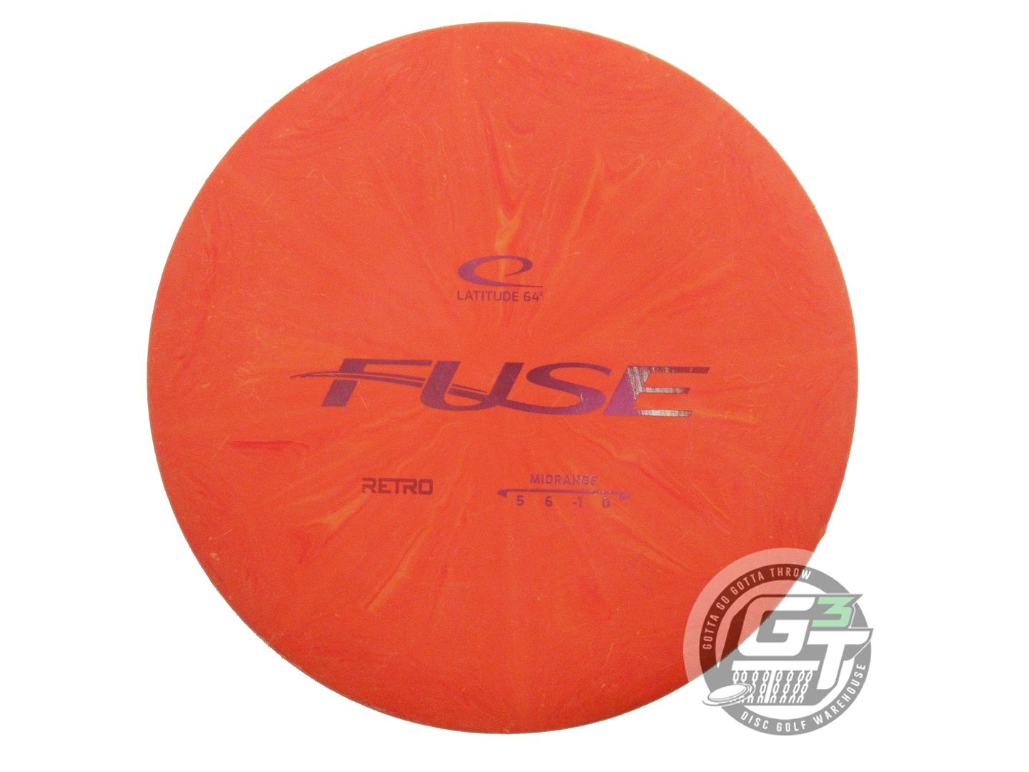 USED Latitude 64 Retro Burst Fuse 177g Orange Purple Foil Midrange Golf Disc