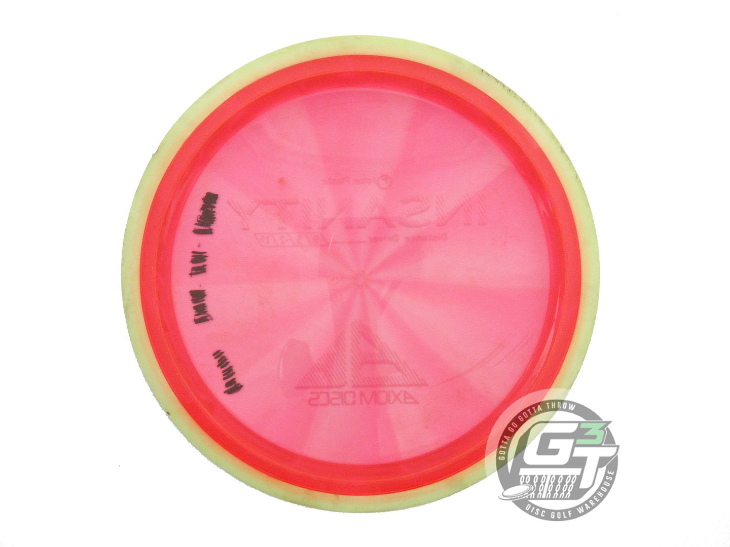 USED Axiom Discs Proton Insanity 157g Red Yellow Rim Distance Driver Golf Disc