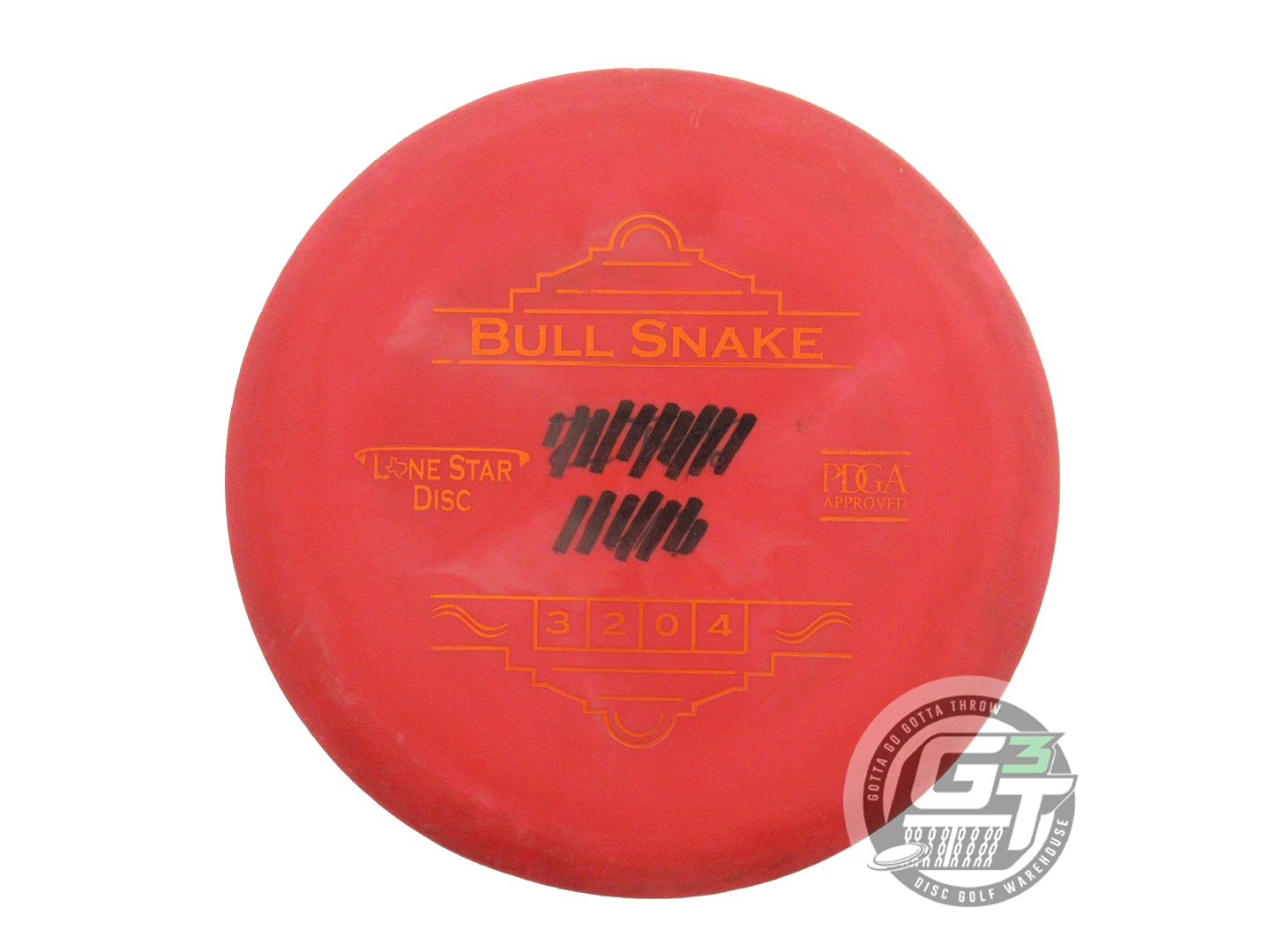 USED Lone Star Victor 2 Bull Snake 178g Red Orange Foil Putter Golf Disc