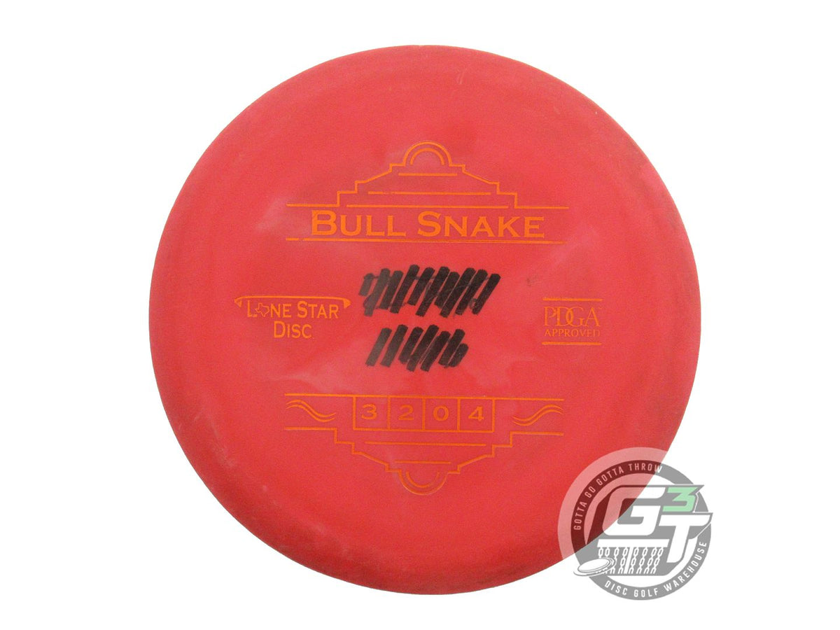 USED Lone Star Victor 2 Bull Snake 178g Red Orange Foil Putter Golf Disc