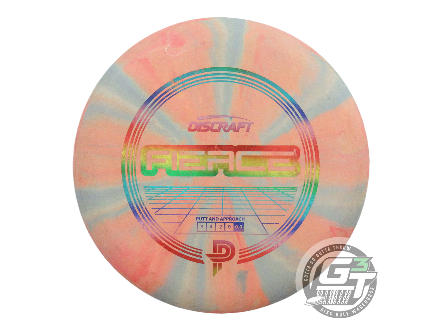 USED Discraft [PIERCE] Jawbreaker Fierce 170g Peach-Green Putter Golf Disc