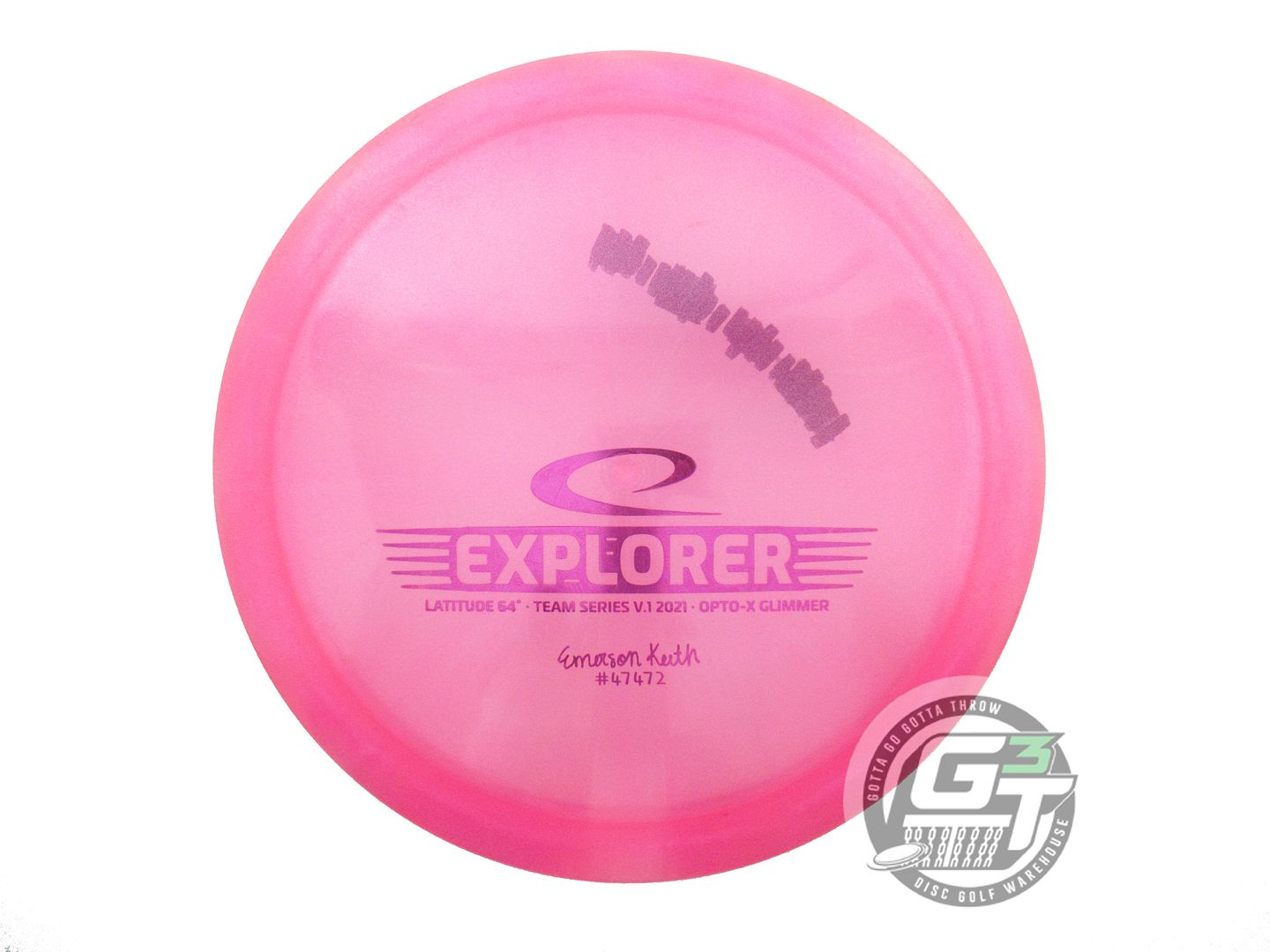 USED Latitude 64 [KEITH] Glimmer Opto-X Explorer 176g Pink Distance Driver Disc