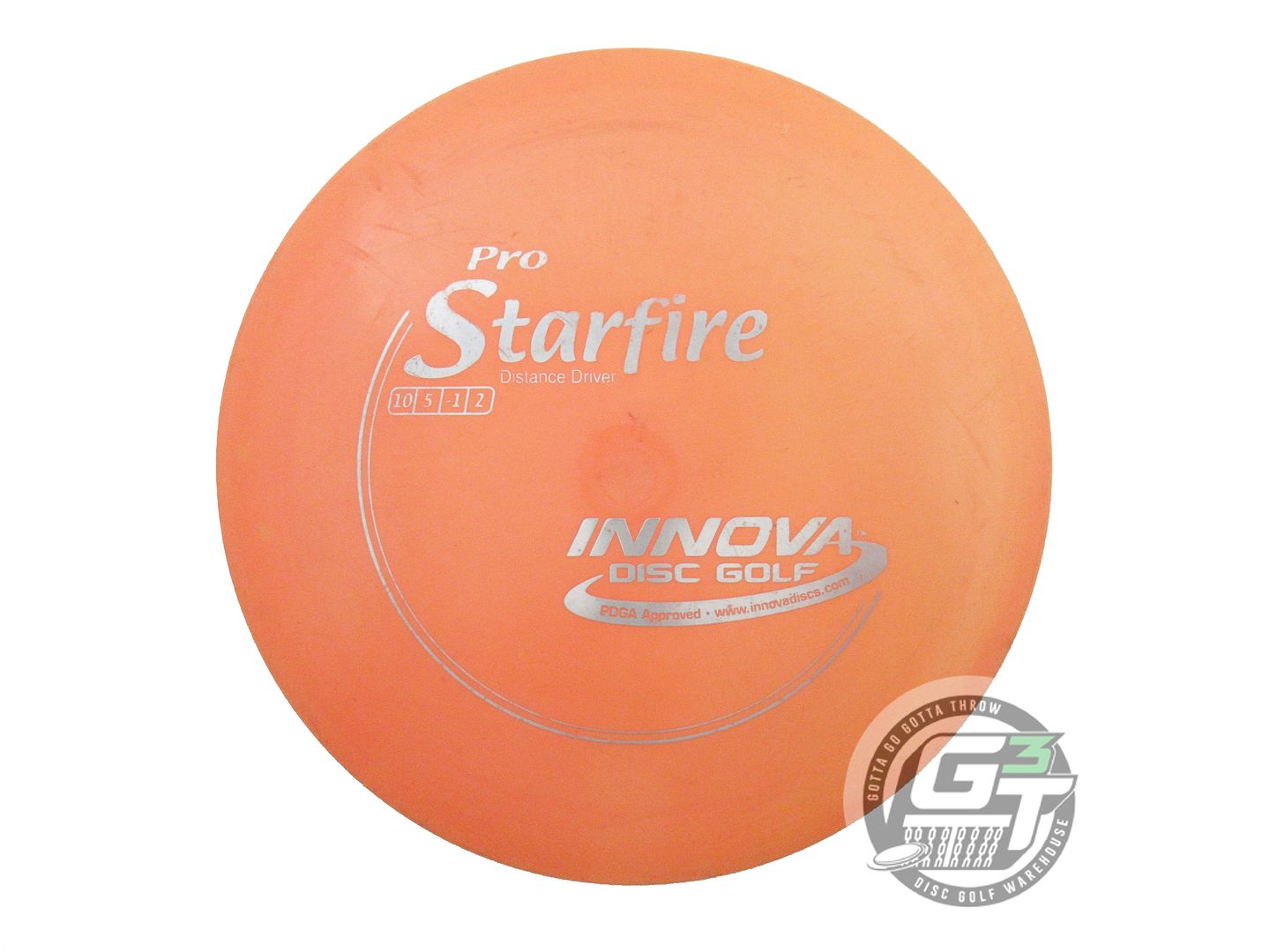 USED Innova Pro Starfire 168g Peach Silver Foil Distance Driver Golf Disc