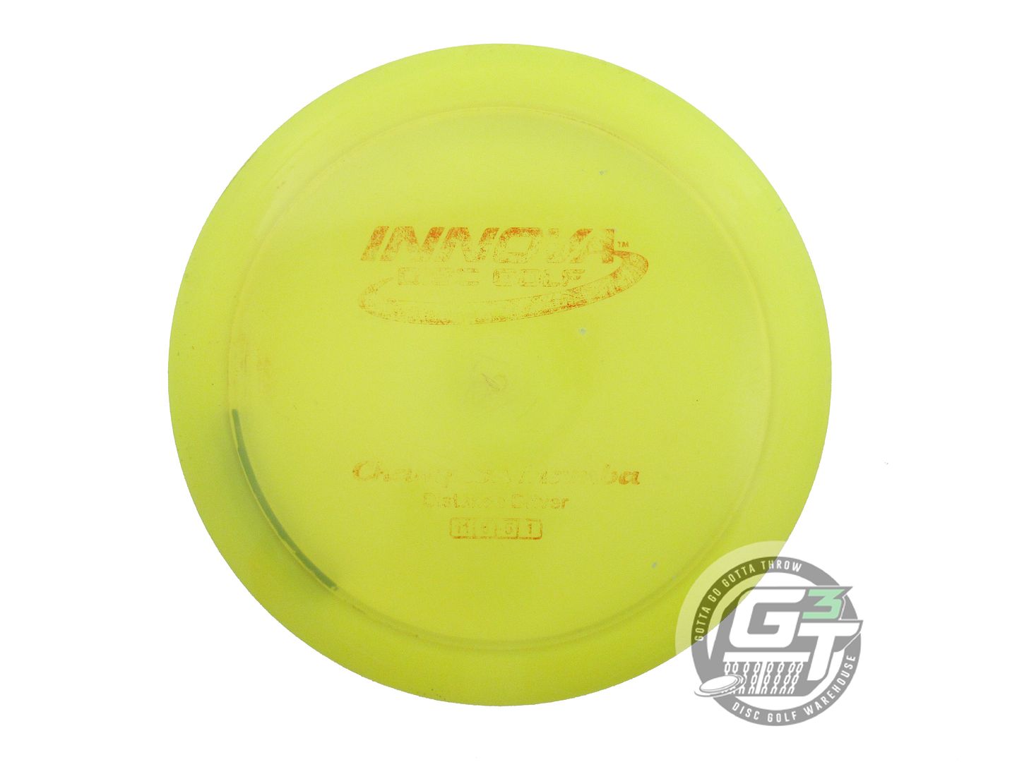 USED Innova Champion Mamba 175g Yellow Wiped Stamp Distance Driver Golf Disc