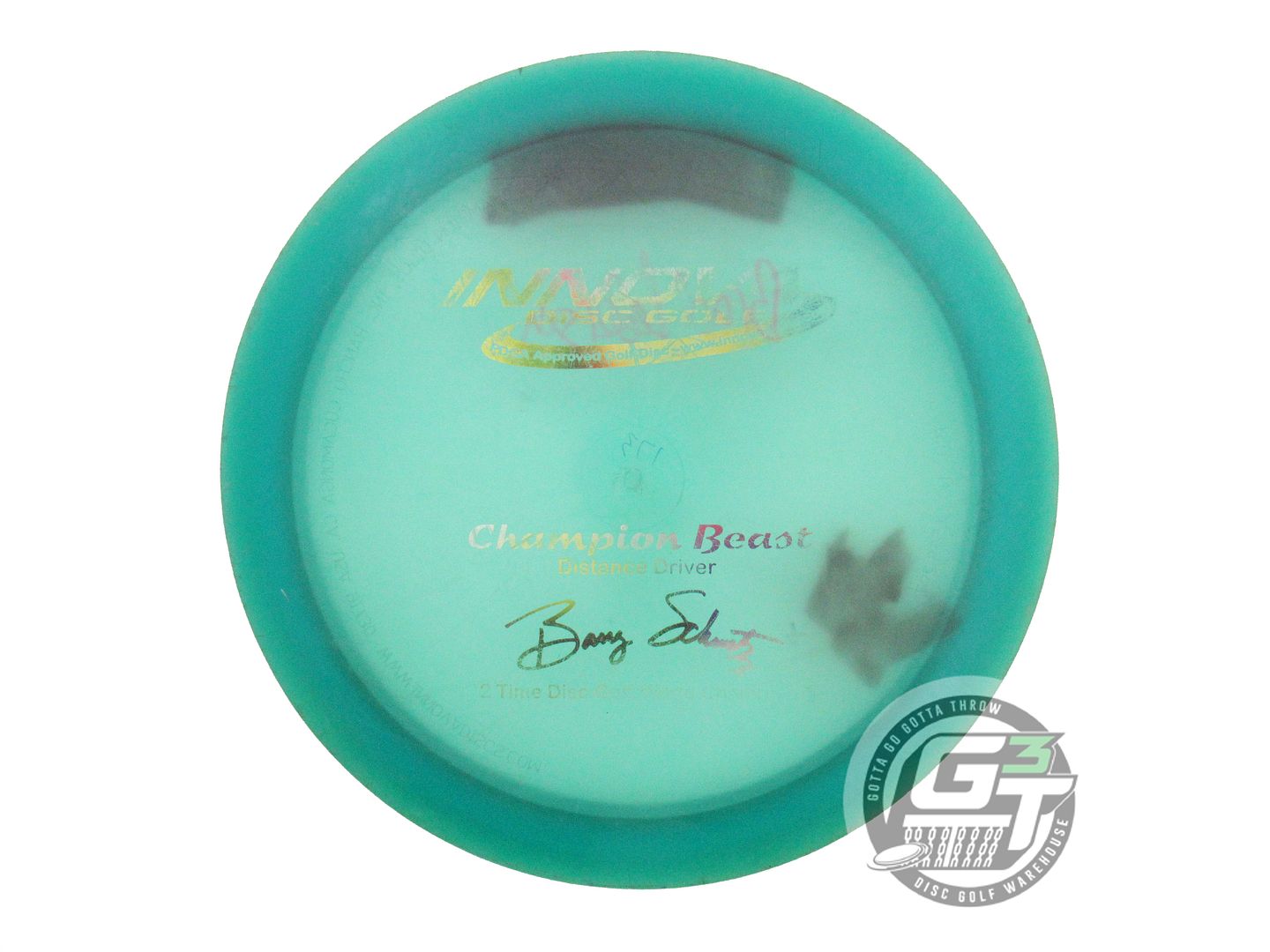 USED Innova Champion Beast 173g Teal Rainbow Foil PFN Distance Driver Golf Disc