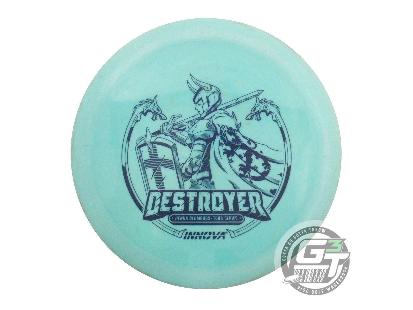 USED Innova [BLOMROOS] Proto Glow Star Destroyer 175g Mint Blue Stmp Driver Disc