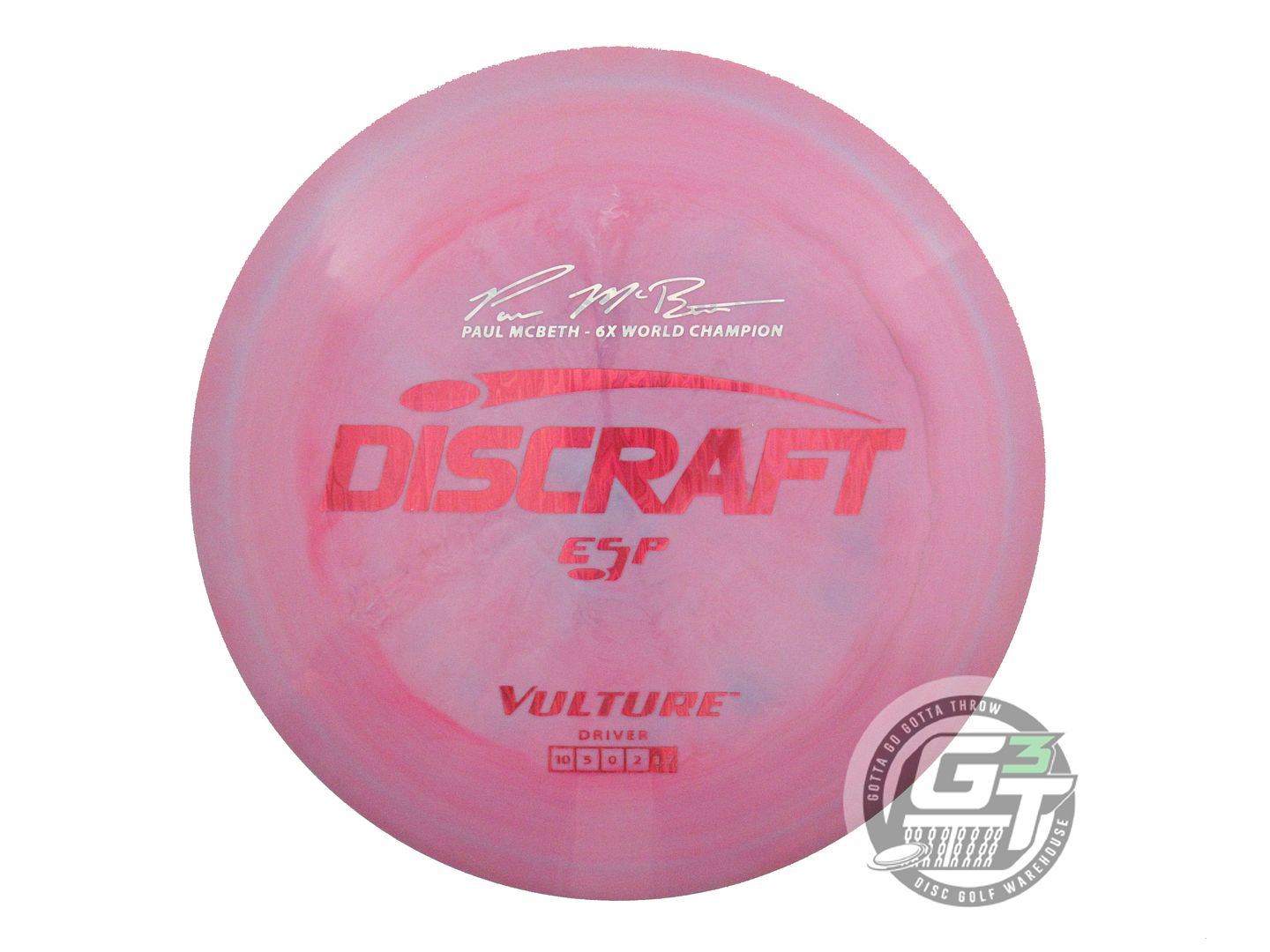 USED Discraft [McBETH] ESP Vulture 181g Pink-Lilac Pink Foil Driver Disc