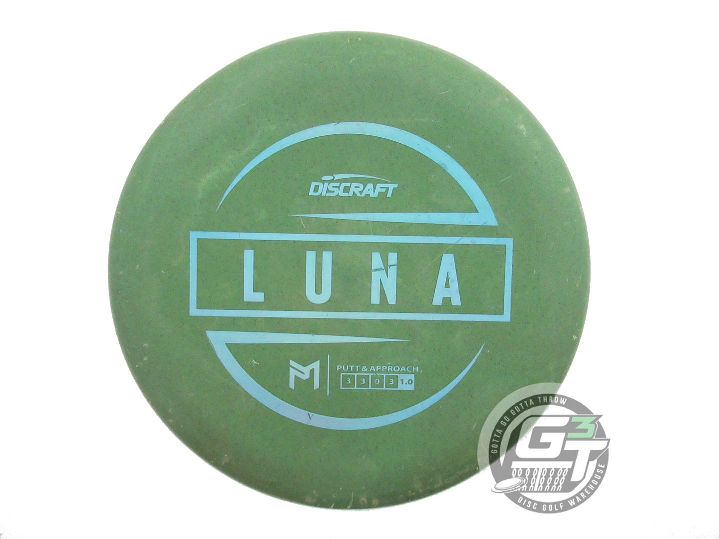 USED Discraft Jawbreaker Luna 174g Green Blue Holo Foil Putter Golf Disc