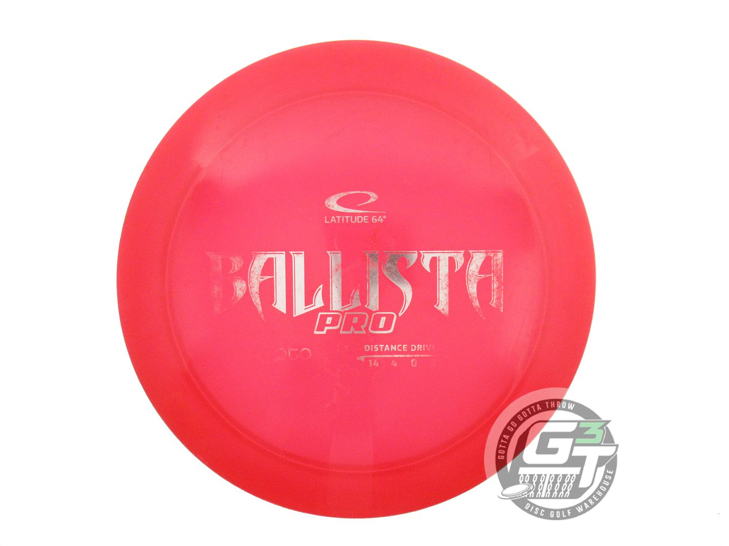 USED Latitude 64 Opto Ballista Pro 168g Red Silver Foil Distance Driver Disc