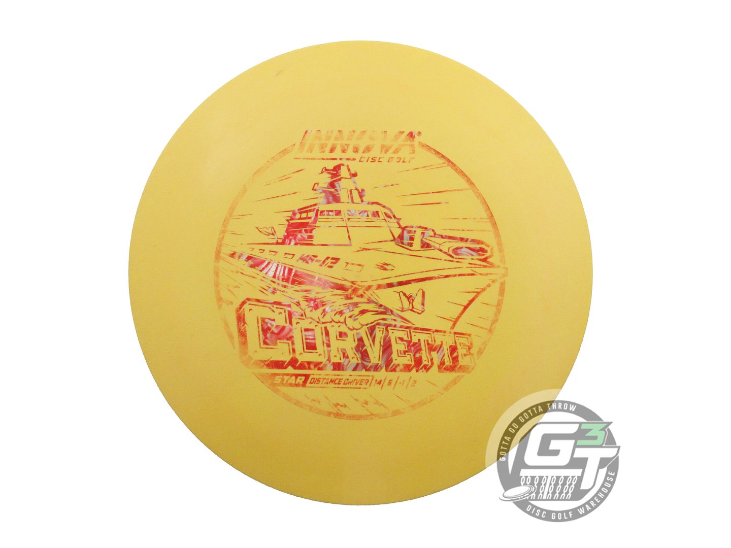 USED Innova Star Corvette 171g Yellow Red Rose Foil Distance Driver Golf Disc