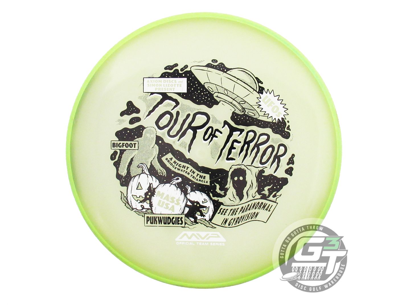 USED Axiom Discs [LIZOTTE] Eclipse Glow Proton Pixel 173g Lime Rim Putter Disc