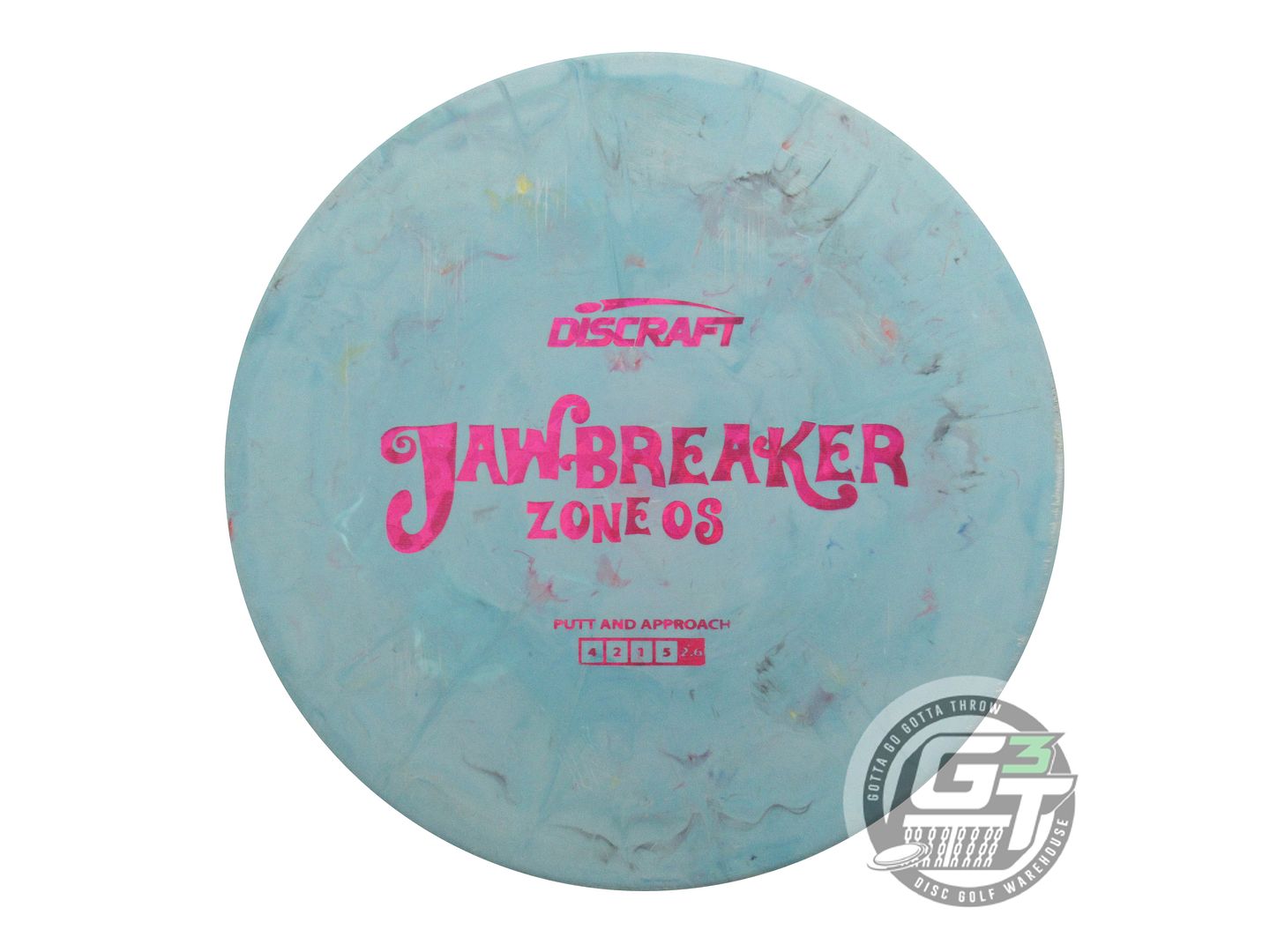 USED Discraft Jawbreaker Zone OS 175g Teal Pink Shatter Foil Putter Golf Disc