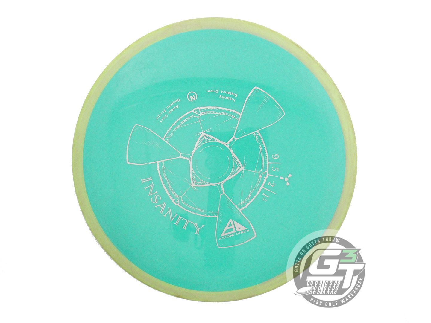 USED Axiom Discs Neutron Insanity 158g Pink Lt. Pink Rim Distance Driver Disc
